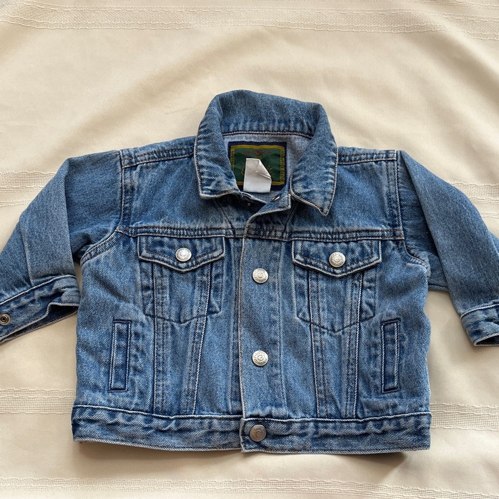 Vintage Baby Gap denim jean jacket Sz 9-1 EUC soft denim see pics